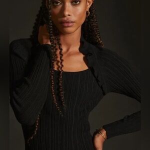 Anthropologie Maeve Square Neck Sweater with Ruffles